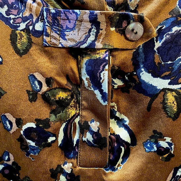 SUNO silk peony boat neck top size large - Picture 2 of 9